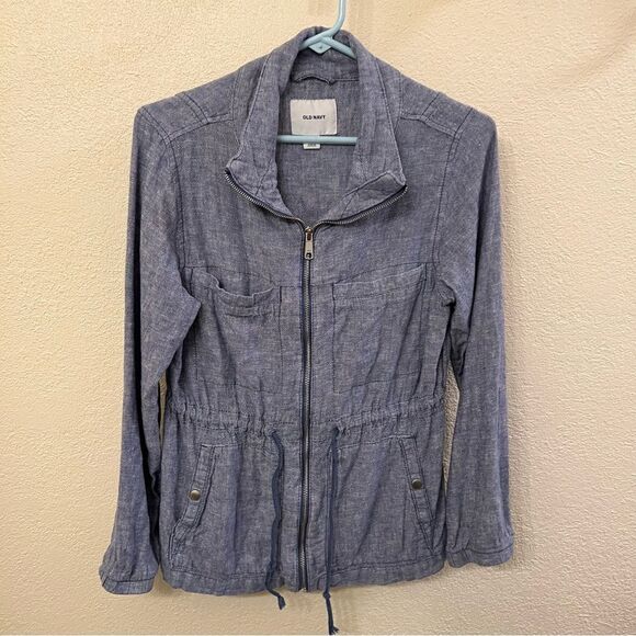 Old Navy Long Sleeve Jean Like Jacket Size Small - Picture 1 of 4